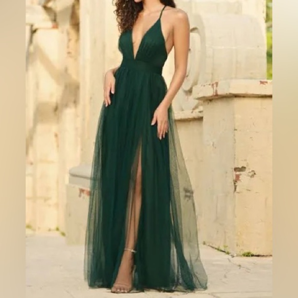 Size small emerald green tulle dress
